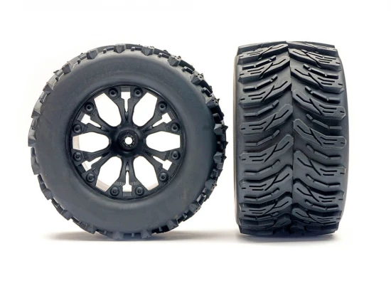 Fastrax 1:10 T-Bone Truck Tyre Mounted Split-Spoke (12mm Hex)