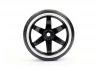 Fastrax 1:10 Street Drift Tyres Pre Mounted on 6-Spoke Black/White Wheels 12mm hex (6mm Offset) (4)