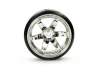 Fastrax 1:10 Street Drift Tyres Pre Mounted on 6-Spoke Chrome Wheels 12mm hex (6mm Offset) (4)