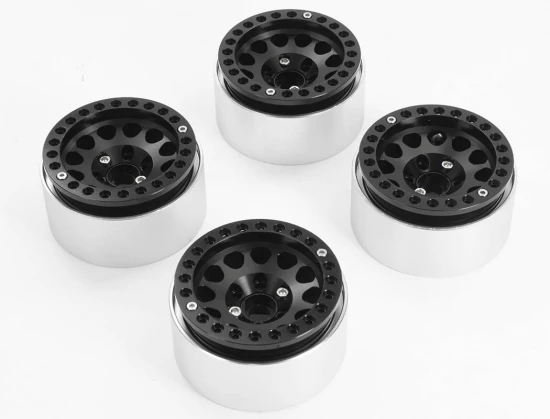 Fastrax Aluminium Beadlock Sixo 1.9 Wheels - Black (4Pc)