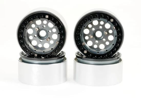 Fastrax Aluminium Beadlock Sixo 1.9 Wheels - Grey (4Pc)