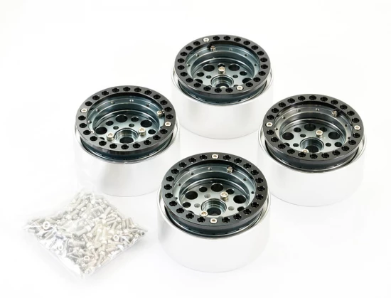 Fastrax Aluminium Beadlock Sixo 1.9 Wheels - Grey (4Pc)