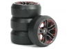 Fastrax 1:10 (4) Drift D3 Tyre With 3mm 10-Spoke Wheel-Graphite