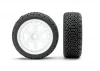 Fastrax 1:10 Geometric Rally Tyres/6-Spoke White Wheels (4)