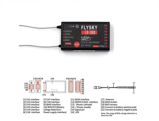 FlySky FS-ST8 Transmitter with SR8 Receiver
