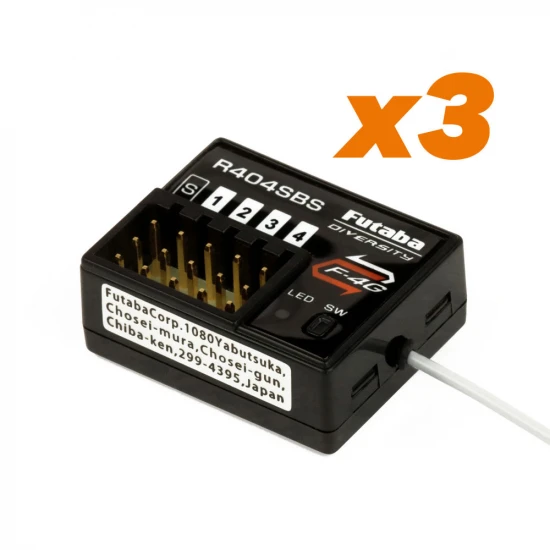 Futaba T10PX With 3 x R404SBS Receivers