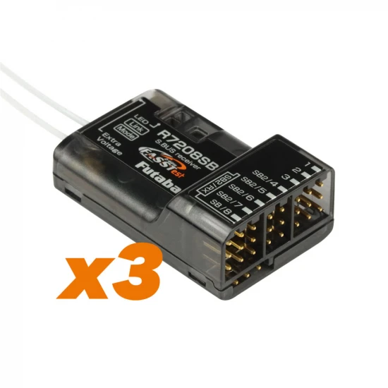 Futaba T16IZ Transmitter with 3x R7008SB Receivers