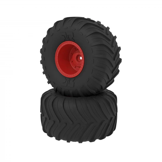 dBoots Chevron MT Tire Set - Glued - Red