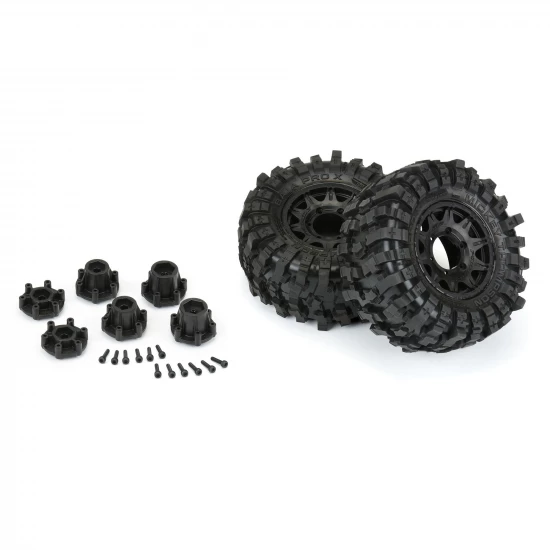 ProLine Mickey Thompson Baja Pro X 2.8 Tires Mounted on Raid Black Wheels (2) ** CLEARANCE **