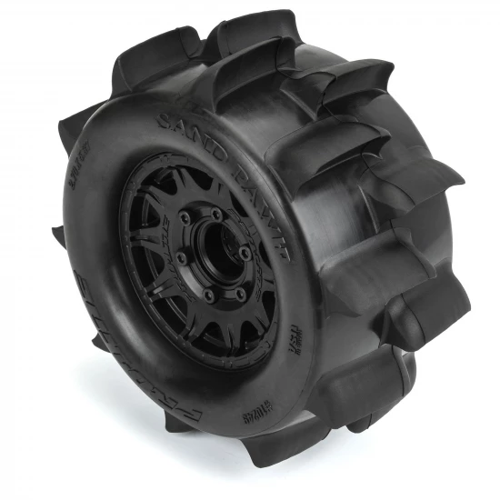 ProLine Sand Paw HP Belted 2.8 MT Tyres on 12/14mm Hex Black Wheels (2)
