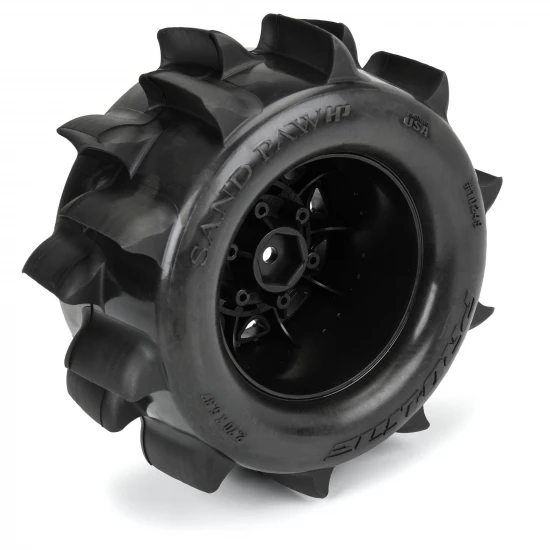 ProLine Sand Paw HP Belted 2.8 MT Tyres on 12/14mm Hex Black Wheels (2)