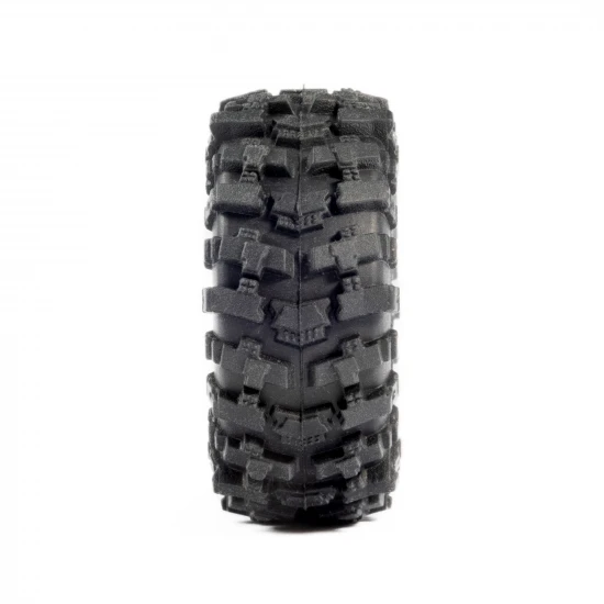 1/30 Baja Pro X Front/Rear Mounted Chrome Beast Tires (4): A