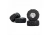 1/30 Baja Pro X Front/Rear Mounted Chrome Beast Tires (4): A