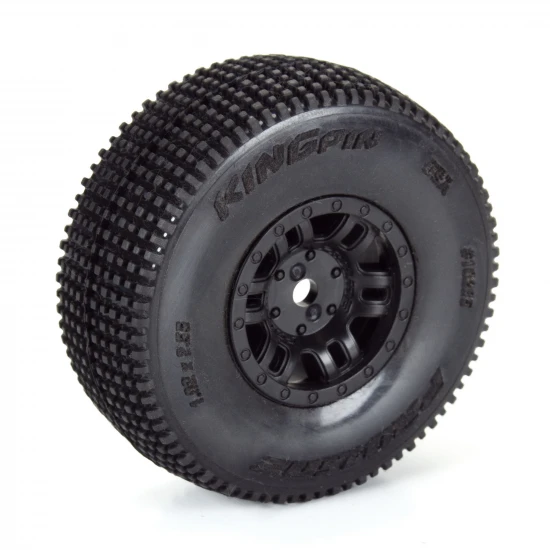 1:16 King Pin Front/Rear Tires MTD 12mm Black Split Six (4):