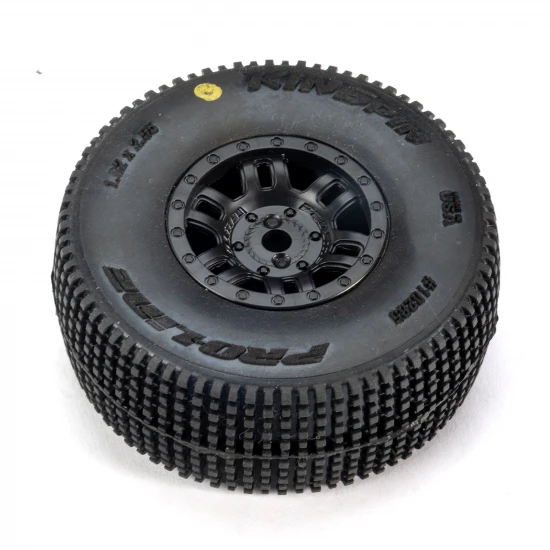 1:16 King Pin Front/Rear Tires MTD 12mm Black Split Six (4):
