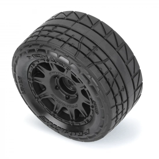 1:18 Menace F/R Street Tires MTD 12mm Black Raid (4): Granit
