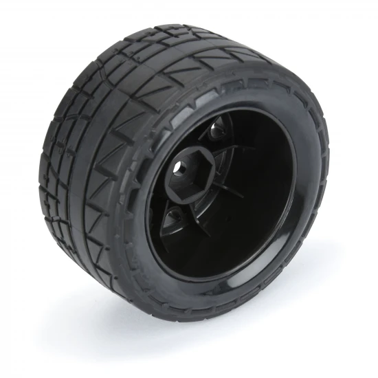 1:18 Menace F/R Street Tires MTD 12mm Black Raid (4): Granit