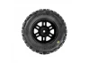 ProLine Badlands Tyres Mounted on 12mm Hex Black Split Six Wheels (2)