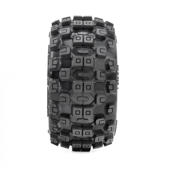 ProLine Badlands Tyres Mounted on 12mm Hex Black Split Six Wheels (2)
