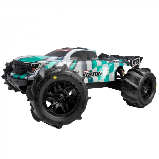 ProLine 1:16 Dumont MT Tires On Black Split Six Wheels (2)