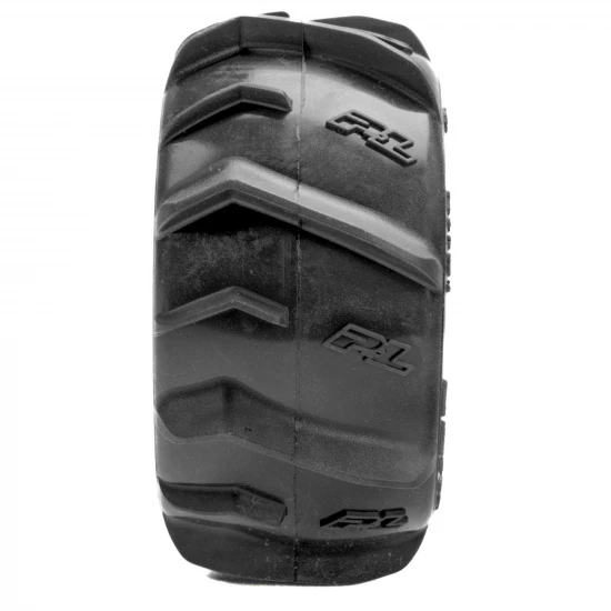 ProLine 1:16 Dumont MT Tires On Black Split Six Wheels (2)
