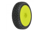 1/24 Electron 2.0 Buggy F/R Tires Mounted 7mm Yellow (4): Mi