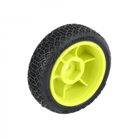 1/24 Electron 2.0 Buggy F/R Tires Mounted 7mm Yellow (4): Mi