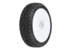 1/24 Electron 2.0 Buggy F/R Tires Mounted 7mm White (4): Mic