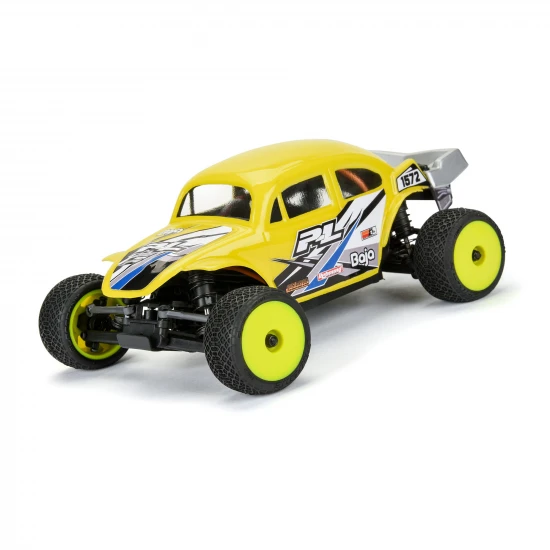 ProLine Electron 2.0T Tyres Mounted on 7mm Yellow Losi Micro T White Wheels (4)