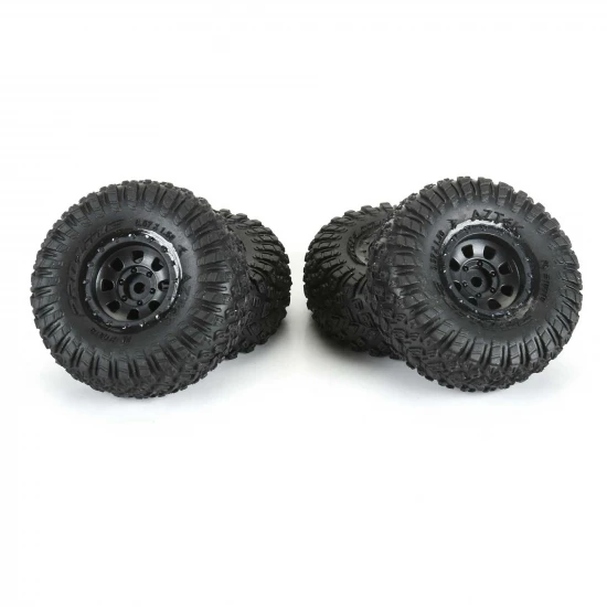 ProLine Aztek Front/Rear Mounted Black Clobber (4) for Axial SCX30