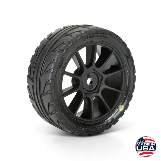 1:14 Vector Tire MTD 12mm Black Velocity Wheel (4): ARRMA TY