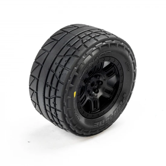 Menace Front/Rear Street Tires Mounted 12mm Black Split Six
