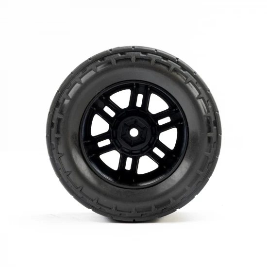 Menace Front/Rear Street Tires Mounted 12mm Black Split Six
