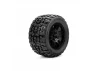 ProLine Jaeger Tyres Mounted on 12mm Hex Black Split Six Wheels (2)