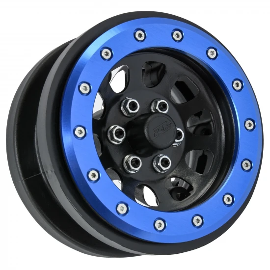 ProLine 1:6 Steelies Stamped Steel 2.9 Dual Offset SCX6 Wheels Blue