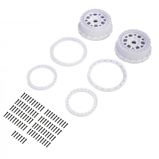 Wheel and Beadlock Set - White (2): 5IVE-T 3.0