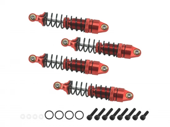 Aluminium Shock Set (Fr Rr) Red - Grom