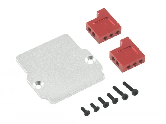 Aluminium Servo / ESC Mount - Red - Grom