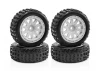 Mud Block - Tyre w/ White - Spider Spoke Rim Set - 1:18 Typhon