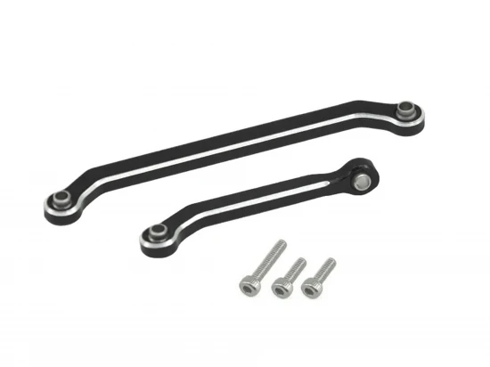 Aluminium Steering Link Set - Black SCX30