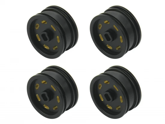 Wheel Set w/Offset - Black Brass 4pcs SCX30