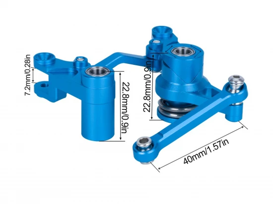 RC Overhaul Blue Alloy Servo Saver Assembly - Fits Slash 4x4 BL-2S Etc
