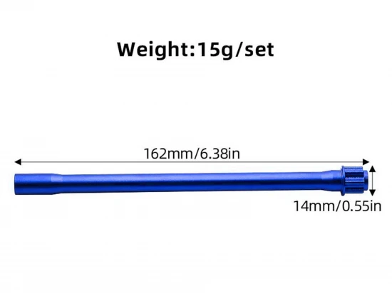 Aluminium. Center Drive Shaft - Mini MAXX - Blue