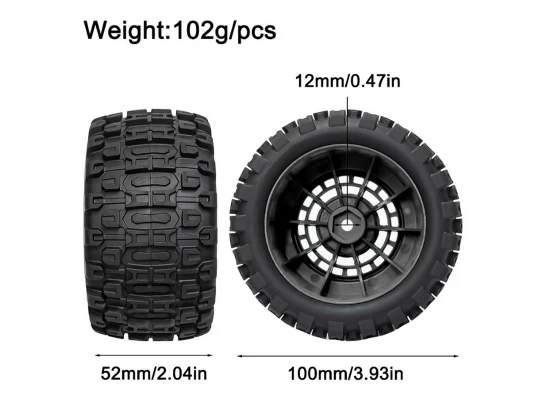 1:16 MT Wheel And Tyre - Mini MAXX/XRT - Mini LMT (4)
