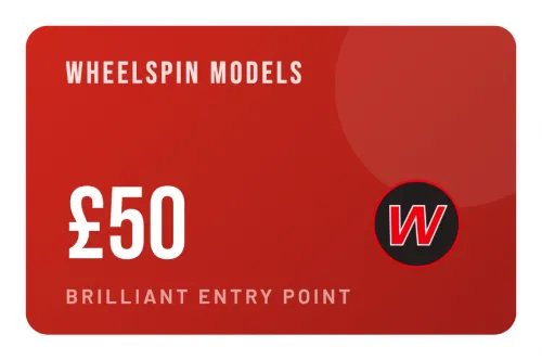 Wheelspin Models £50 Gift Voucher Certificate