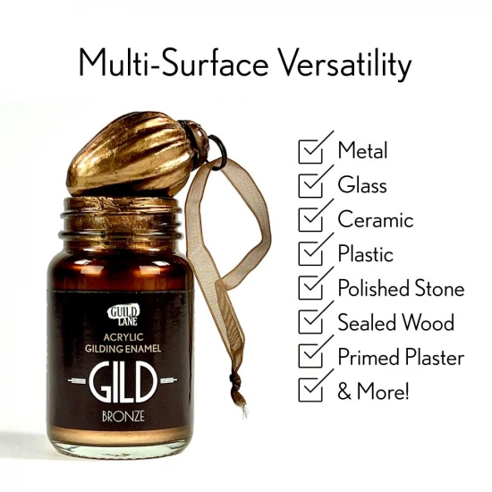 Guild Lane GILD Acrylic Gilding Enamel Paint, Bronze (60ml Jar)