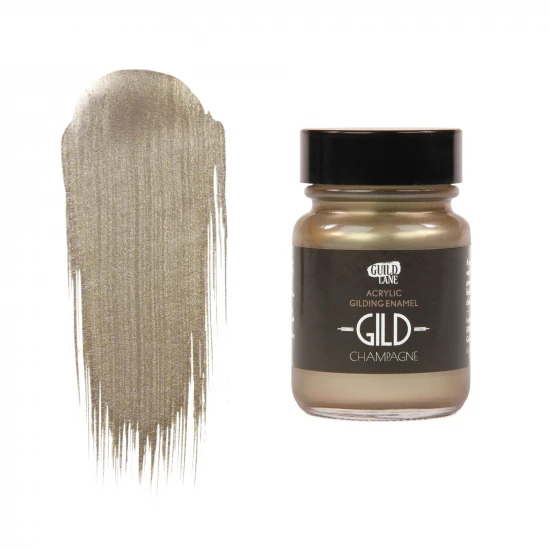 Guild Lane GILD Acrylic Gilding Enamel Paint, Champagne (30ml Jar)