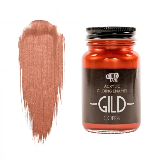 Guild Lane GILD Acrylic Gilding Enamel Paint, Copper (60ml Jar)
