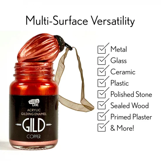 Guild Lane GILD Acrylic Gilding Enamel Paint, Copper (125ml Tin)