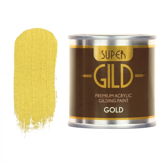 Guild Lane GILD Acrylic Gilding Enamel Paint, Gold (125ml Tin)